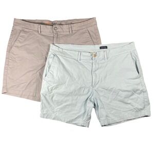 St. John's Bay Shorts Mens Size 40 Set of 2 Comfort Stretch‎ Blue Gray Bundle